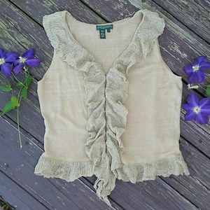 Ralph Lauren Linen & Silk Vest/Top